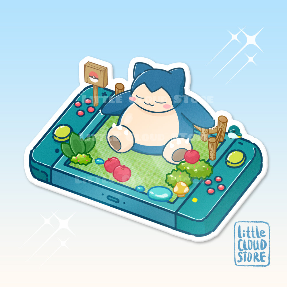 Snorlax Game Console Vinyl Sticker