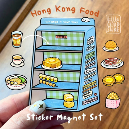Hong Kong iconic Food Sticker Magnet Set