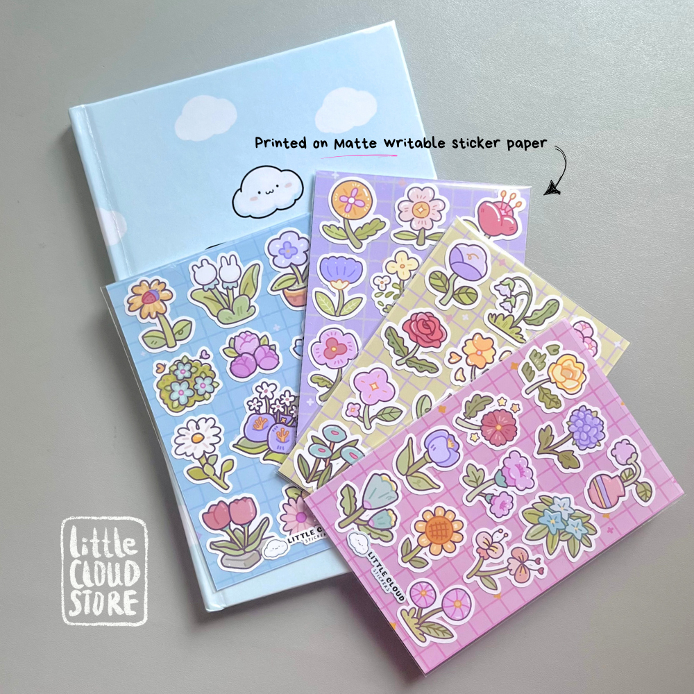 Cute Flowers Sticker Yellow