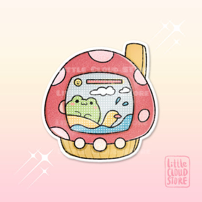 Funshine Frog Tamagotchi Vinyl Sticker