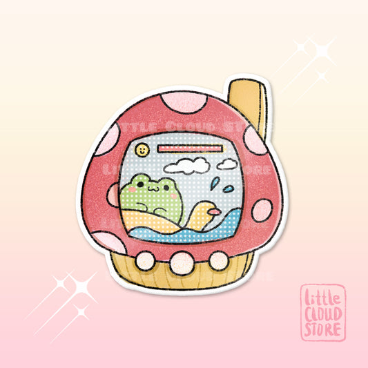 Funshine Frog Tamagotchi Vinyl Sticker