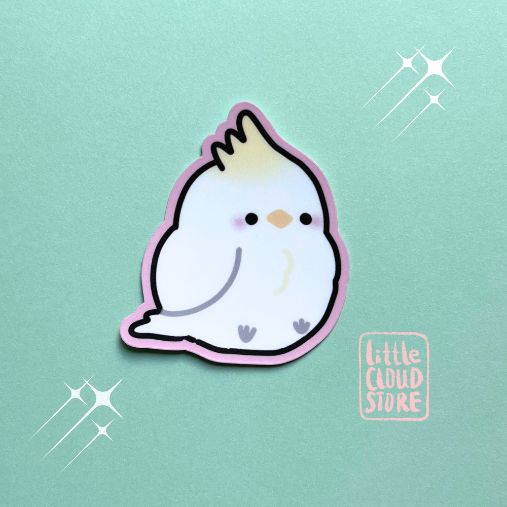 Yellow Parrot Vinyl Sticker